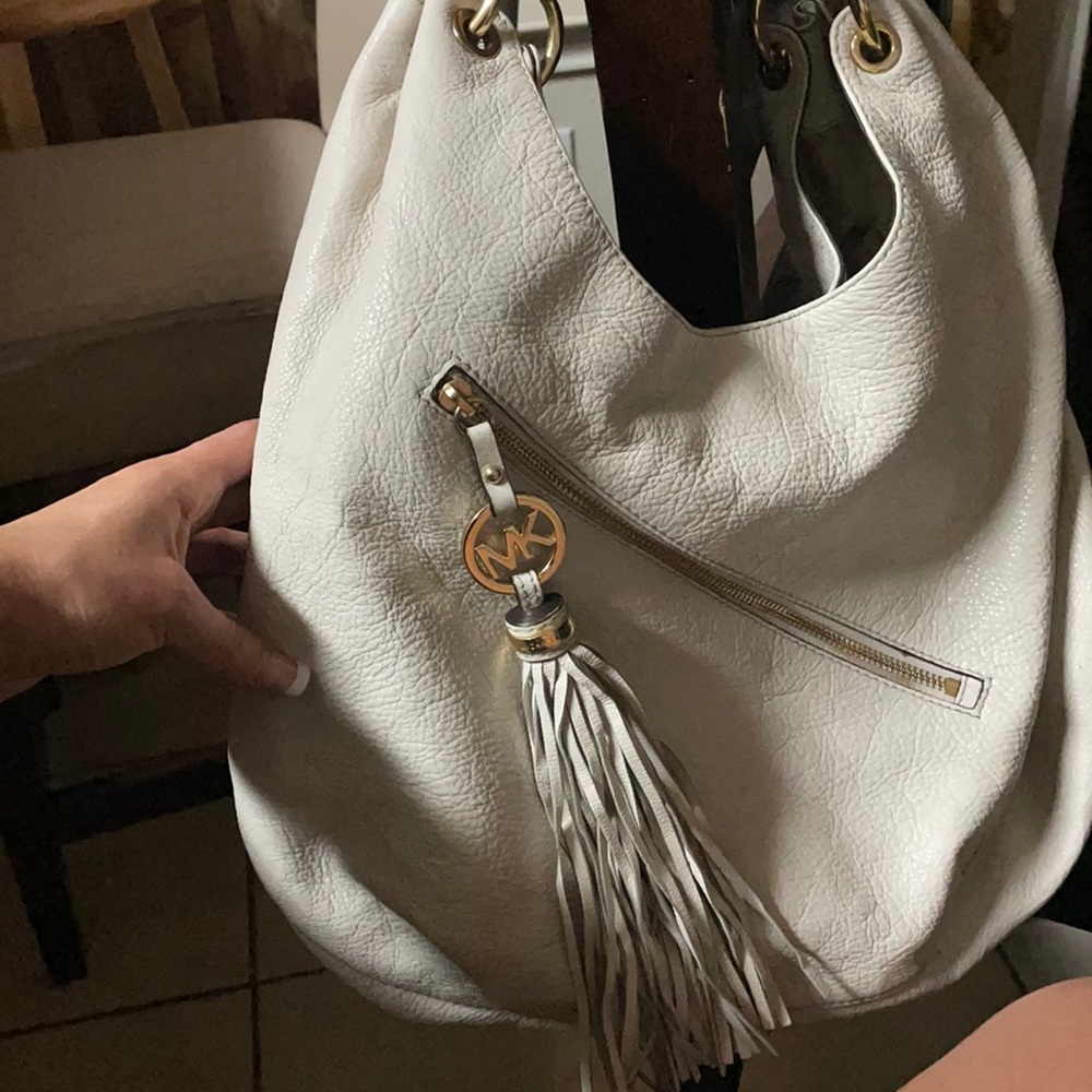 White MK purse